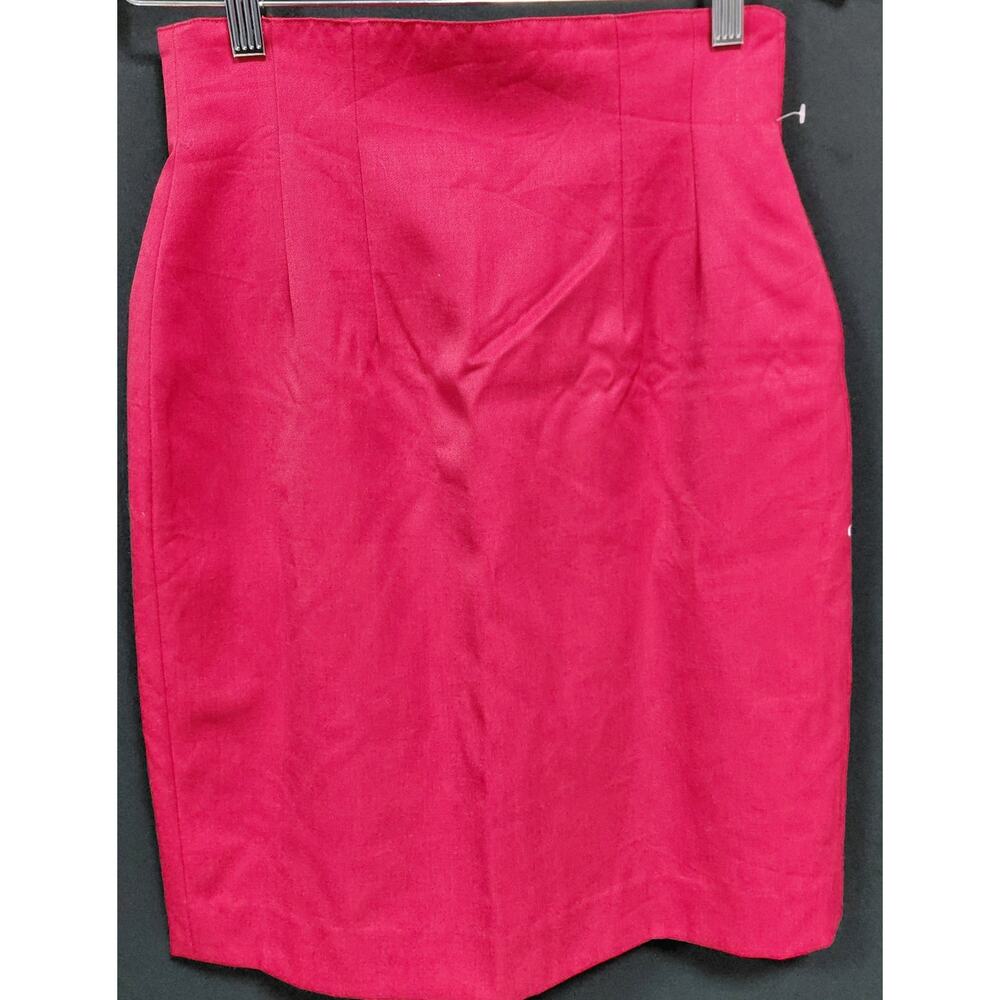 Kenar Anne Wool Skirt Pink Solid Lined 100% Wool Size 4